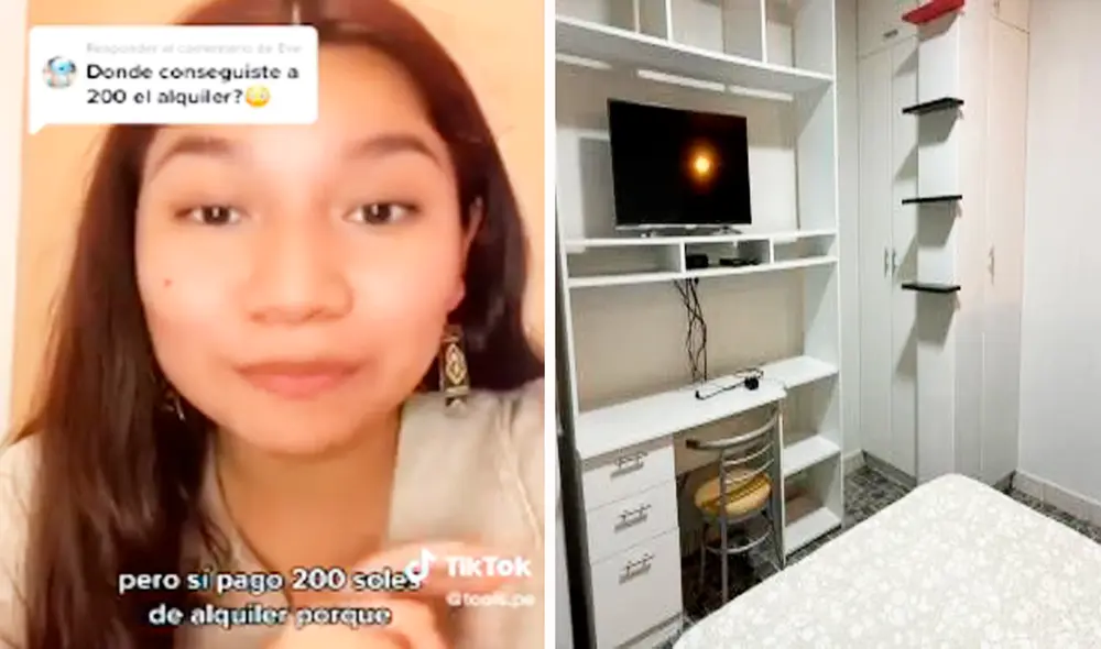 La muchacha contó que para encontrar el cuarto a 200 soles buscó primero en Marketplace, pero los costos no bajaban de 600 soles. Foto: composición LR/TikTok