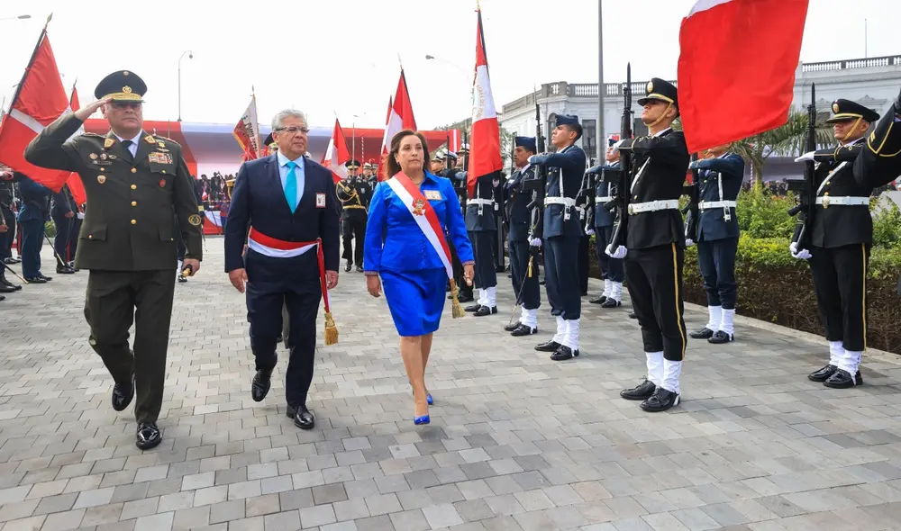 La presidenta Dina Boluarte evitar declarar a la prensa y su silencio se mantiene desde que se destapó el caso Rolex. Foto: Presidencia.