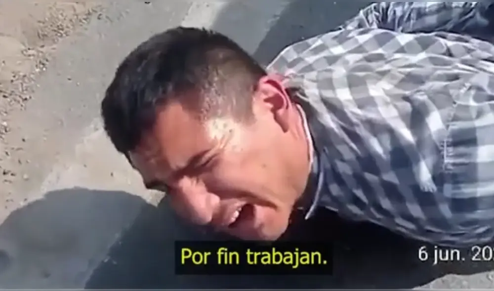 Hombre huía por la Panameriana Sur después de robar un teléfono celular. Foto: Captura America Televisión