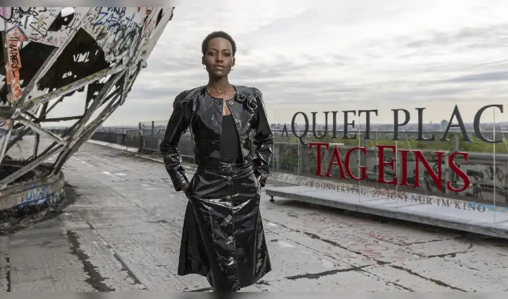 Lupita Nyong’o. Protagoniza precuela de exitosa saga de terror 'Un lugar en silencio: día uno'.  Foto: Difusión