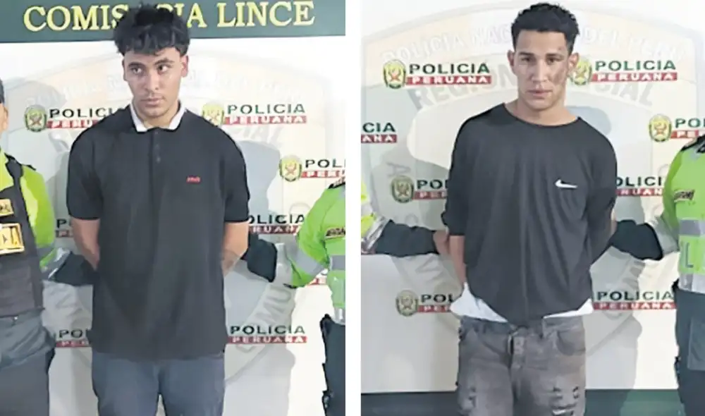 Detenidos. David Álvarez Aular y Sandy Venales Espinoza serían dos sicarios venezolanos al servicio de la banda One Family. Foto: Rosa Quincho / URPI - LR Detenidos. David Álvarez Aular y Sandy Venales Espinoza serían dos sicarios venezolanos al servicio de la banda One Family. Foto: Rosa Quincho / URPI - LR