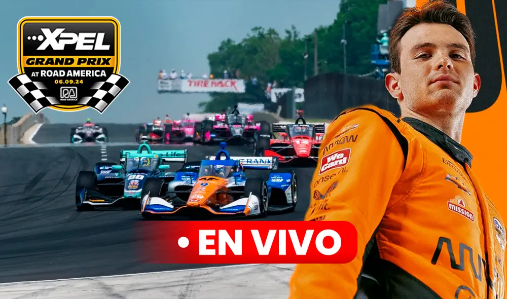 Pato O'Ward buscaba un nuevo podio en el GP Road America 2024. Foto: composición LR / IndyCar / Arrow McLaren Pato O'Ward buscaba un nuevo podio en el GP Road America 2024. Foto: composición LR / IndyCar / Arrow McLaren