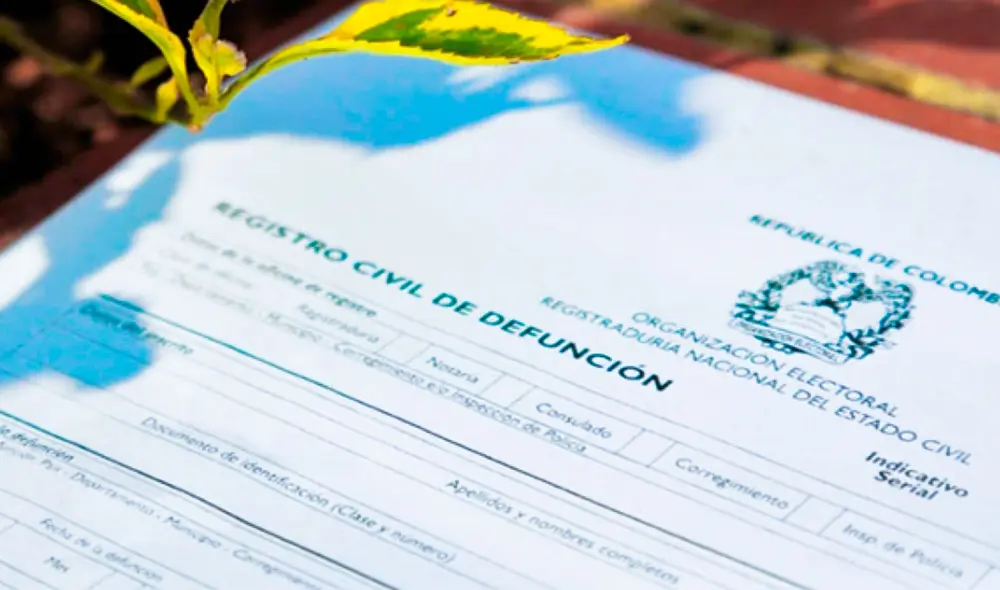 El registro civil de defunción es necesario para casos como la disolución de matrimonios, el inicio de procedimientos de sucesión o la realización de trámites bancarios y gubernamentales. Foto: Registraduría Nacional del Estado Civil