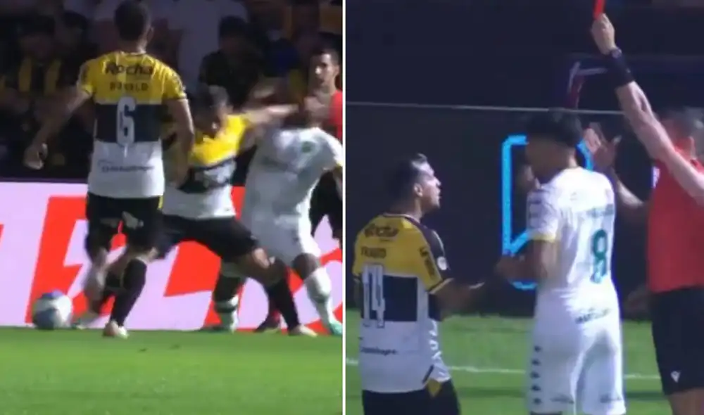 Miguel Trauco ingresó en el segundo tiempo pero vio la cartulina roja de manera directa. Foto: captura/Premiere AO Vivo