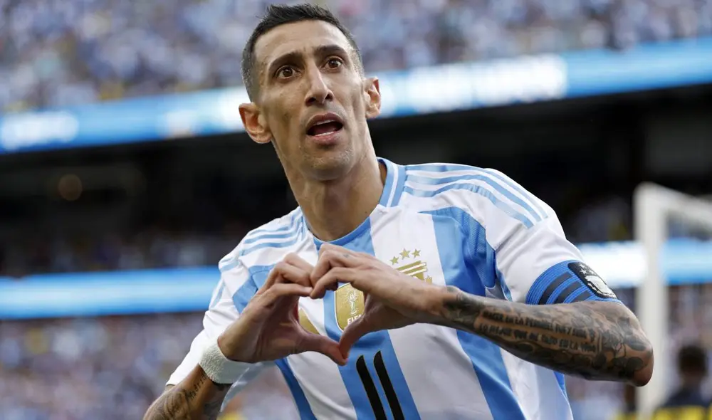 Ángel Di María anotó el tanto de la victoria de Argentina sobre Ecuador. Foto: AFP