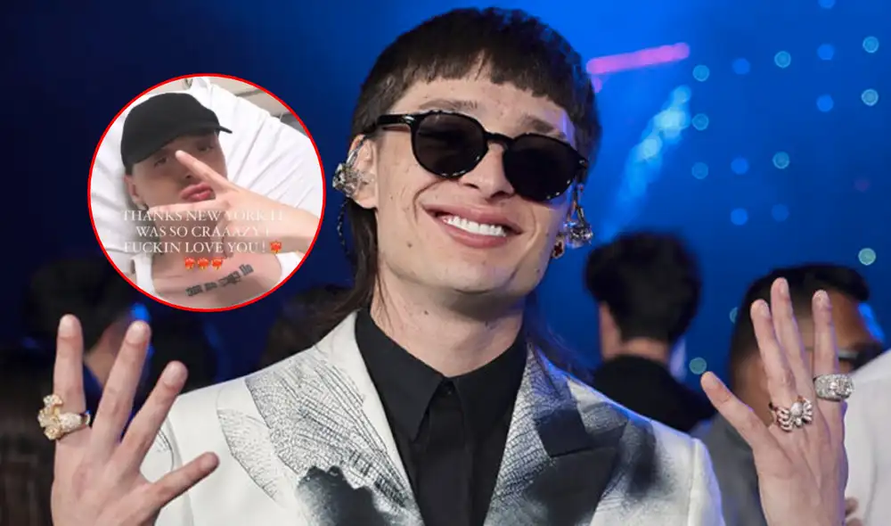 Peso Pluma publicó varias historias en su cuenta de Instagram donde se le observaba en una camilla de hospital. Foto: composición LR/TN8/Instagram