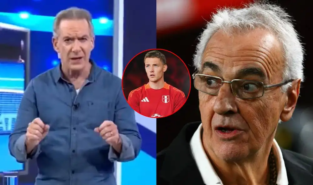 Oliver Sonne aún no ha disputado un partido oficial con la selección peruana. Foto: composición LR/captura de Willax Deportes/Luis Jiménez/La República