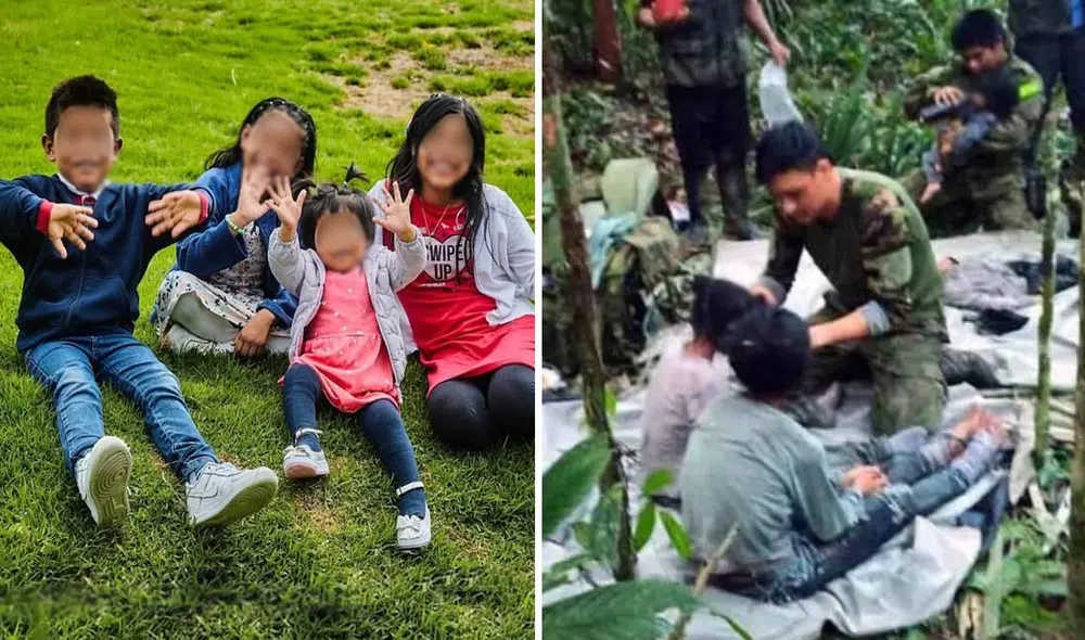 El 1 de mayo de 2023, un desafortunado incidente aéreo en las selvas entre Caquetá y Guaviare resultó en que cuatro niños indígenas se extraviaran durante aproximadamente 40 días. Foto: composición LR/ICBF/Ejército Nacional