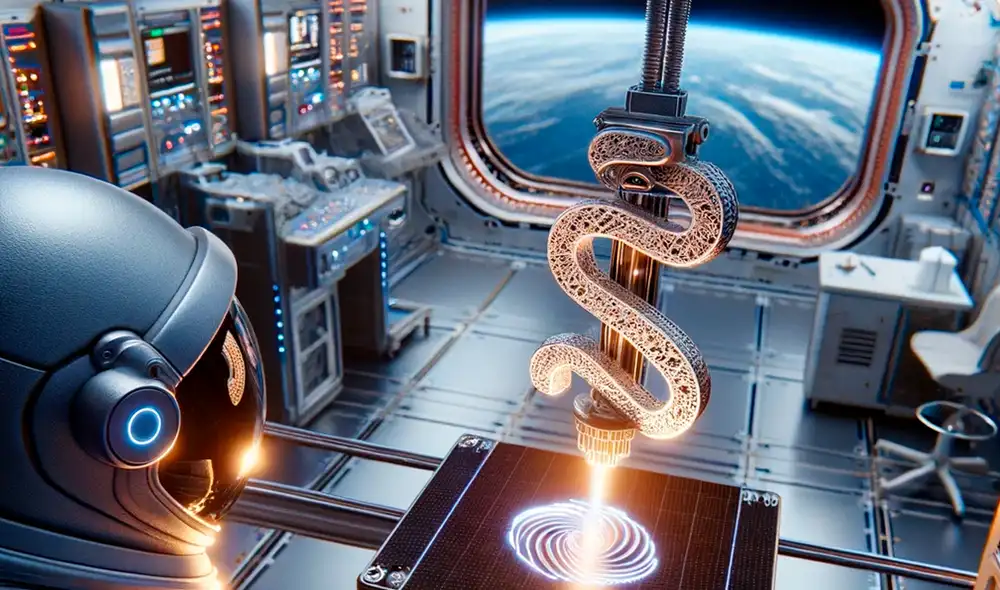 La impresión de la figura de metal representa un gran paso para la fabricación en órbita. Foto: (imagen referencial) IA/LR