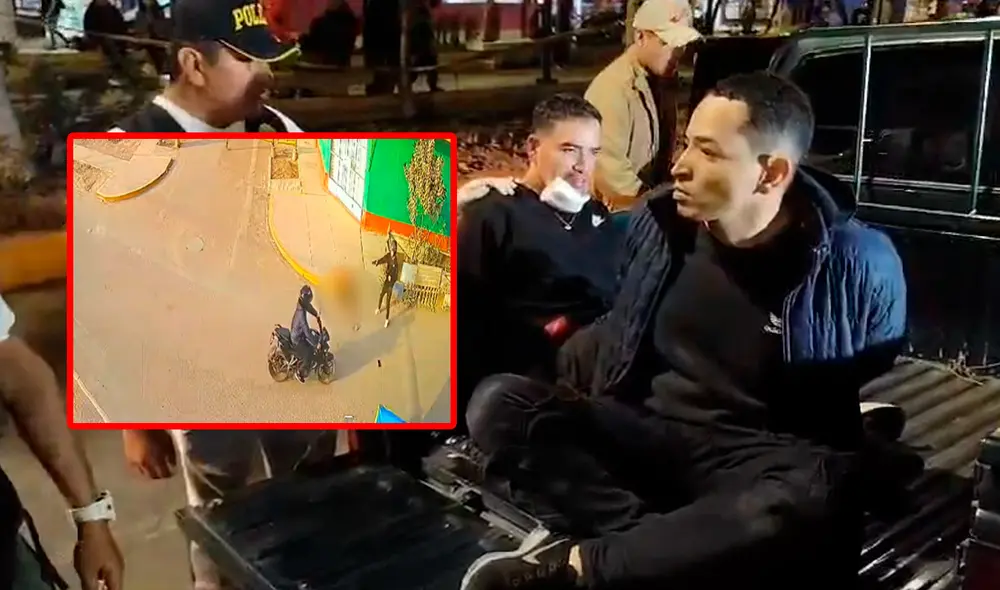 Los sicarios fueron capturados en medio de la Panamericana Norte. Foto: composición LR/PNP