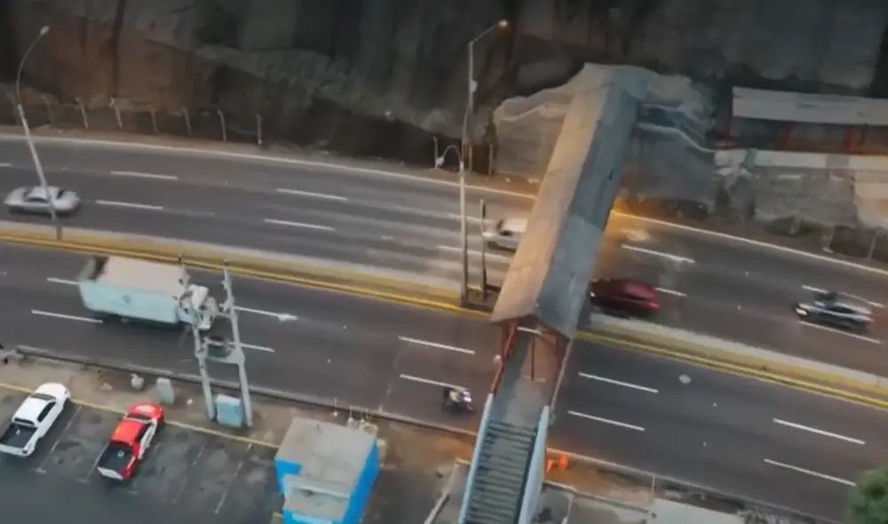 La Costa Verde fue interrumpida en su tramo de sur a norte. Foto: captura de América TV