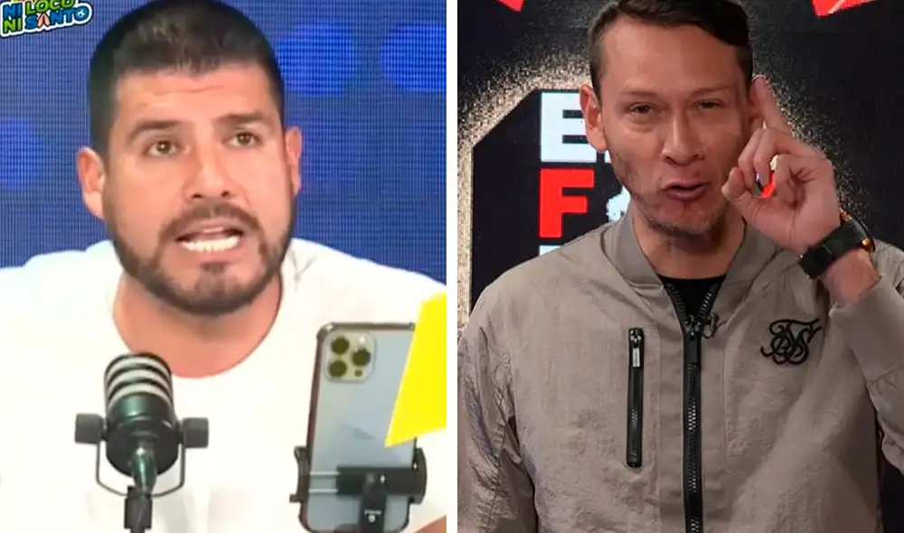 Erick Delgado se incomodó por la forma en la que Penny contestó a la pregunta de Farfán. Foto: composición LR/captura de 'Ni loco ni santo'/'Enfocados'