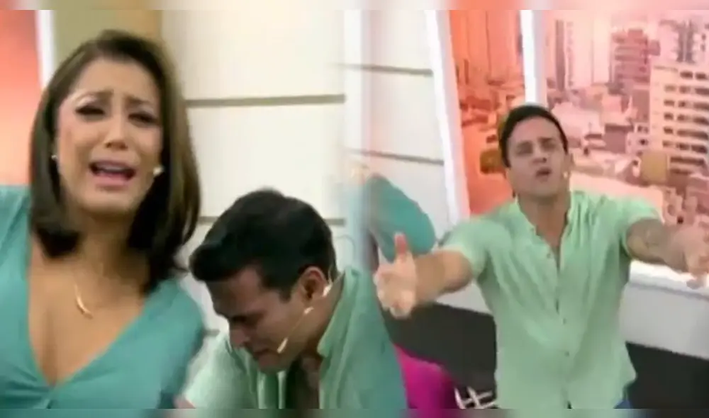 Karla Tarazona deja de lado a Christian Domínguez mientras él bailaba 'Partido en Dos. Foto: composición LR/Panamericana Televisión