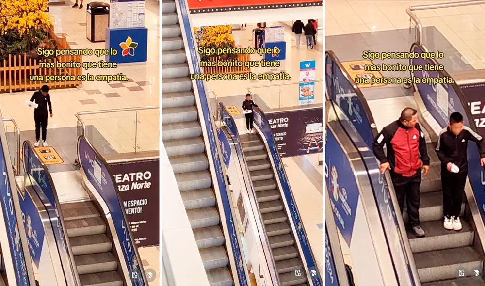 El adolescente miraba a todos lados para ver si alguien lo ayudaba. Foto: composición LR/TikTok/@renzoglg