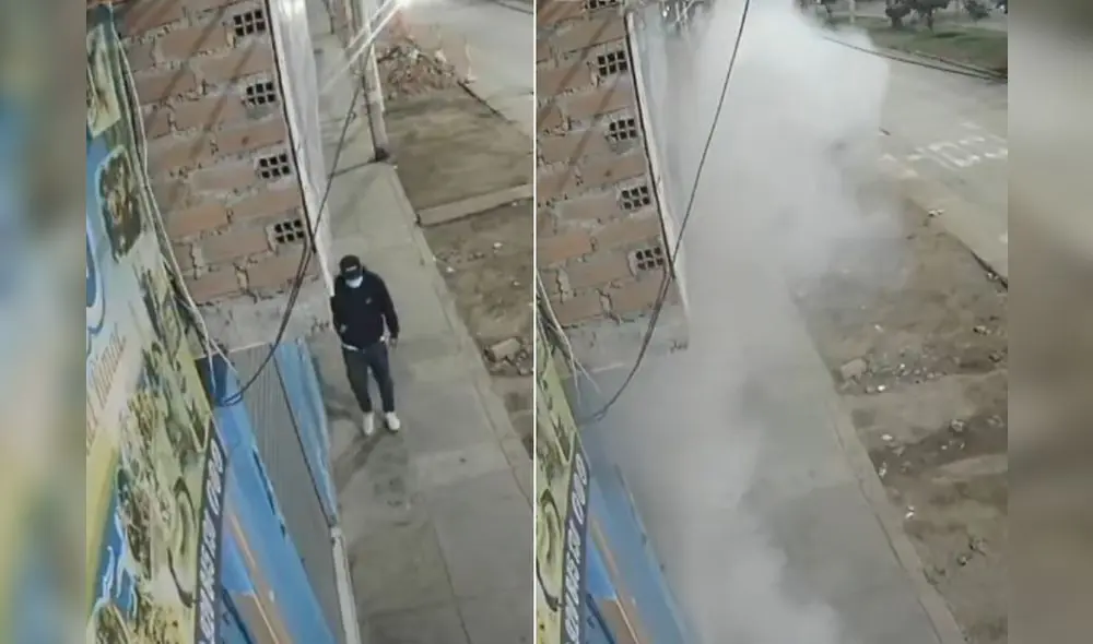 Extorsionadores dejan explosivo en exteriores de una cevichería. Composición: Rosario Rojas/La República