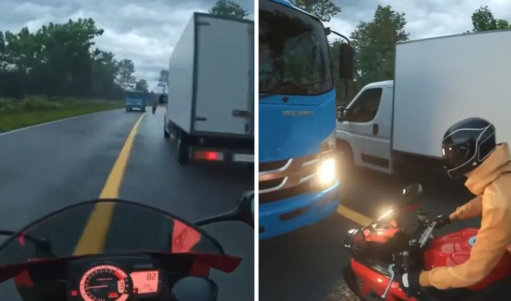 El video viral es un recordatorio impactante de los peligros que enfrentamos en la carretera y la importancia de la seguridad vial.  Foto: composición LR/ captura de TikTok
