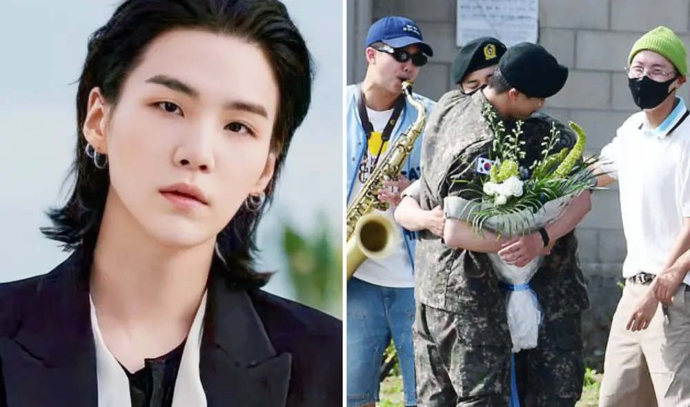 ¿Qué pasó con Suga? Tras la salida de Jin del servicio militar, la prensa de Corea da un informe de lo sucedido. Foto: composición LR/Spot