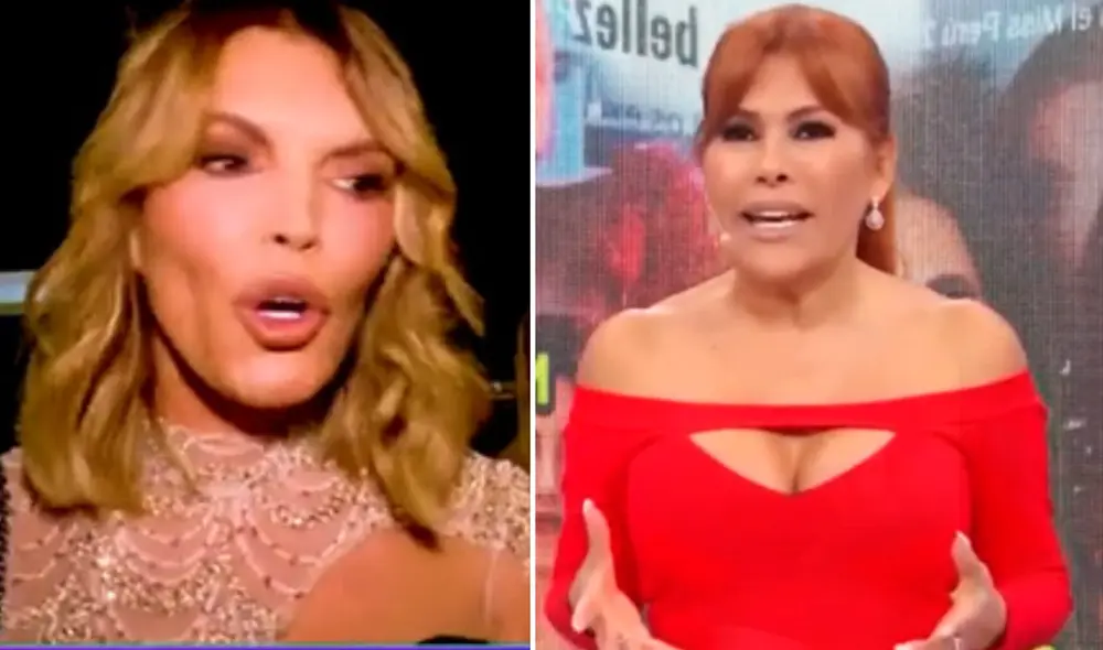 Jessica Newton y Magaly Medina han tenido diversas discusiones públicas. Foto: Composición LR/Captura ATV Jessica Newton y Magaly Medina han tenido diversas discusiones públicas. Foto: Composición LR/Captura ATV