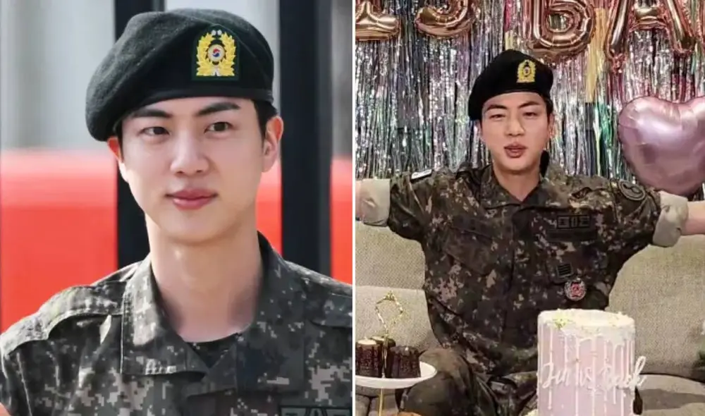 Jin de BTS en su primer live tras salir del servicio militar. Foto: captura Weverse Live