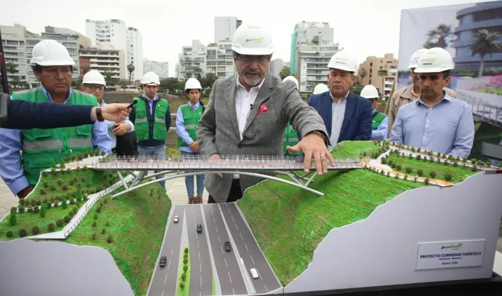 La construcción del puente tubular Miraflores-Barranco estaría próximo a terminar. Foto: Municipalidad de Miraflores
