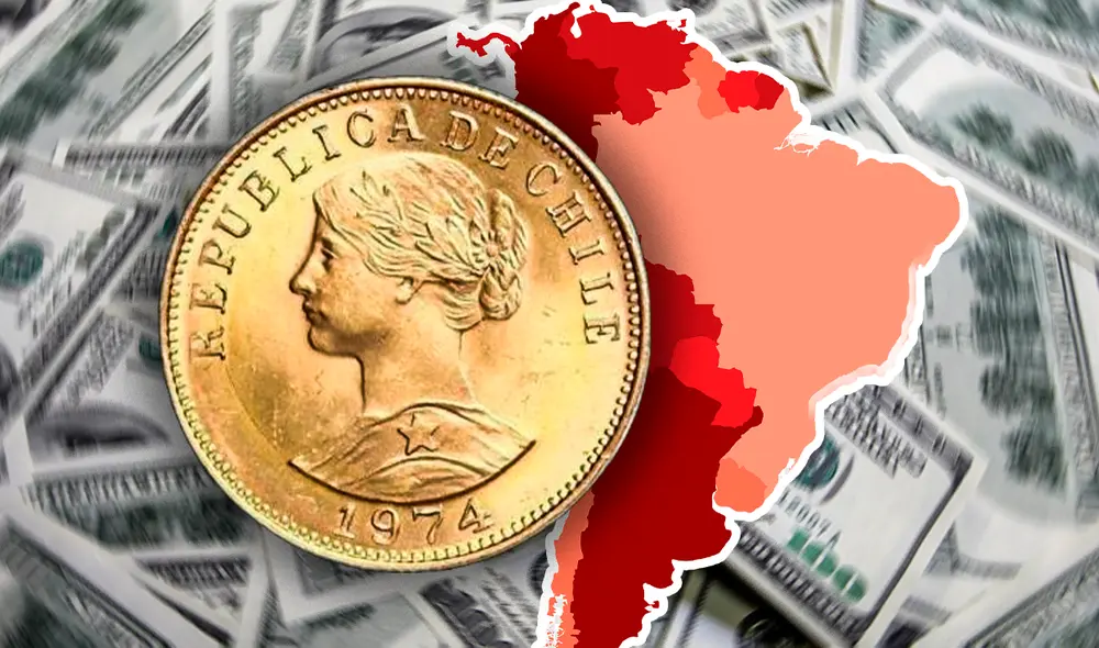 Emitida durante 1974, esta moneda representa un periodo de cambios económicos y políticos en la historia chilena. Foto: Composición LR/Producción Terra. Emitida durante 1974, esta moneda representa un periodo de cambios económicos y políticos en la historia chilena. Foto: Composición LR/Producción Terra.