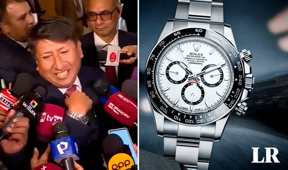 Waldemar Cerrón indicó que pondrá a subasta su reloj con precio base de S/300. Foto: composición LR - Video: Canal N
