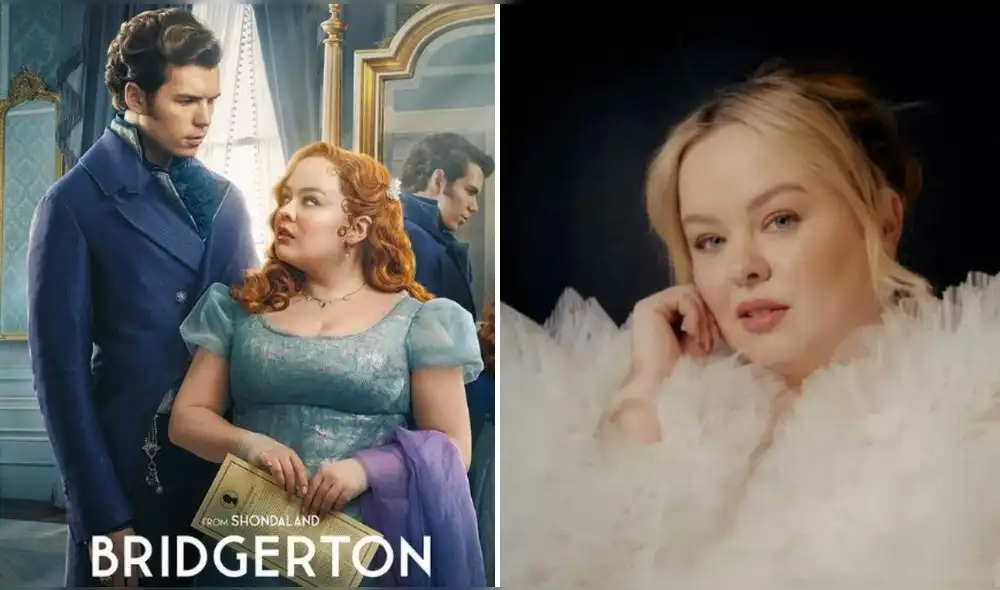 Nicola Couglan afirma que el corset forma la figura. Foto: composición LR/ Netflix