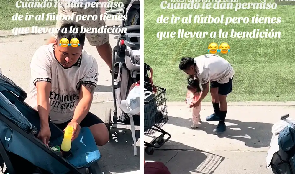 Usuarios en redes sociales no dudaron en elogiar la responsabilidad del hombre de no desatender a su hija. Foto: composición LR/TikTok/@raffatf