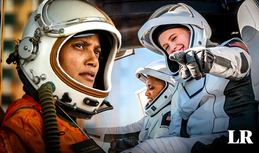 Sian Proctor (izq.) y Hayley Arceneaux (der.), las 2 astronautas mujeres que cumplieron la misión de Inspiration4. Foto: composiciónLR/Gerson Cardoso/Inspiration4/The University Arizona