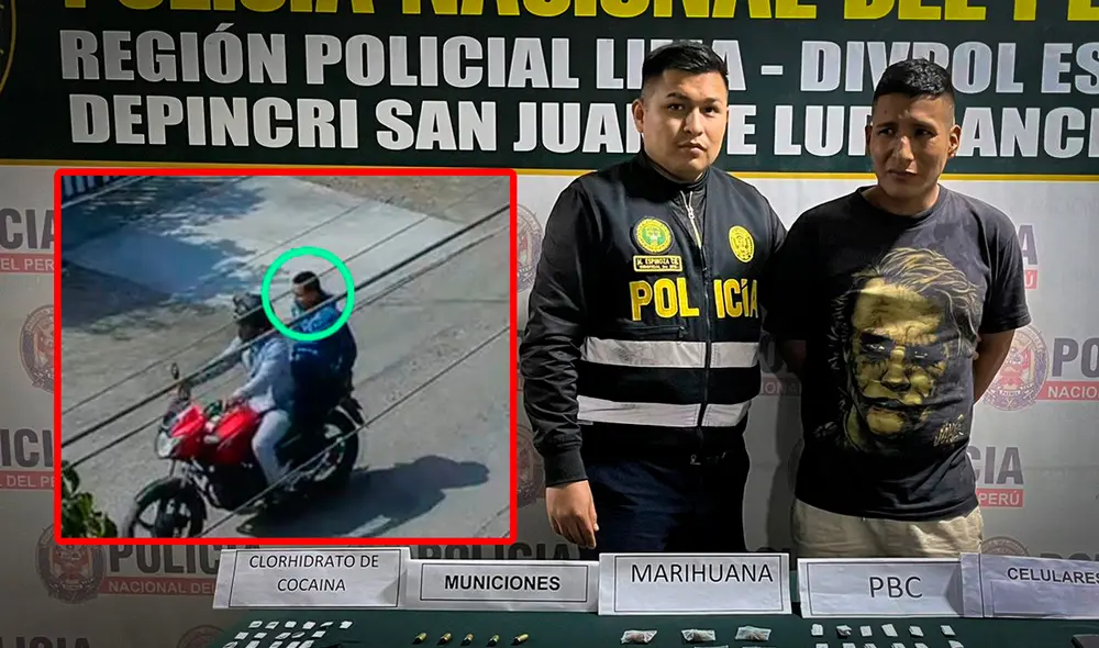 Cámaras de seguridad captaron al delincuente cuando huía después de asesinar al adulto mayor. Foto: composición LR/Fiorella Alvarado