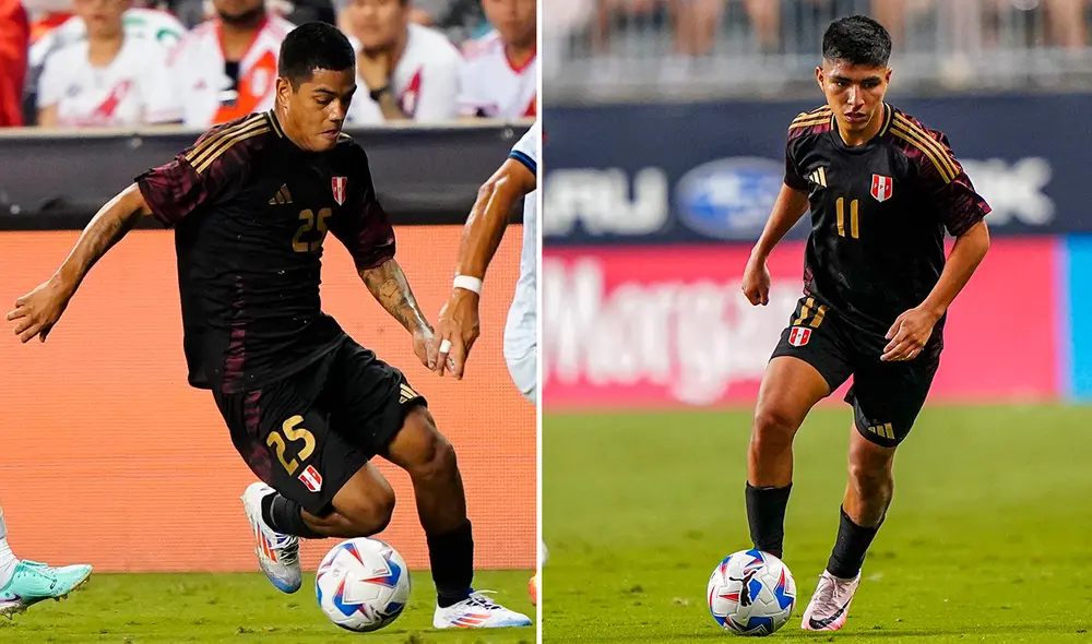 Joao Grimaldo ingresó en lugar de Piero Quispe en el segundo tiempo de este amistoso. Foto: composición de LR/Fanáticos del Fútbol/La Bicolor