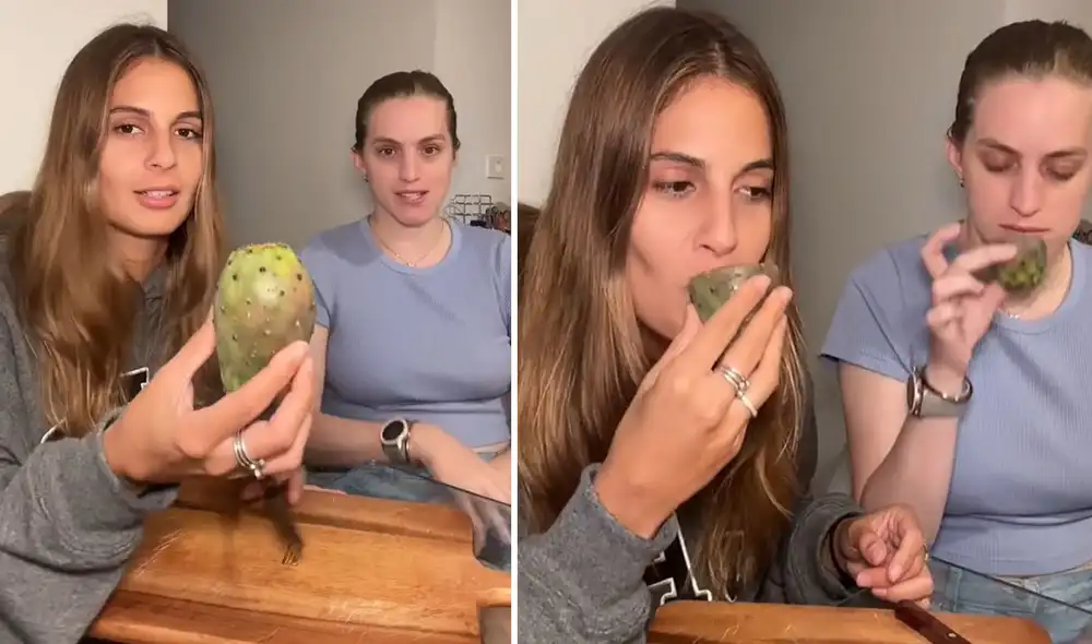 "La tuna tiene espinas tengan cuidado", indicaron usuarios. Foto: composición LR/ TikTok - Video: TikTok