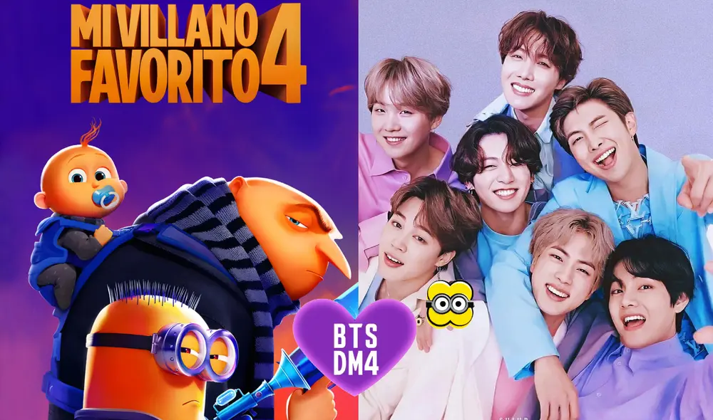Aunque el grupo de k-pop BTS está en pausa debido al servicio militar, continúan lanzando proyectos. ¿De qué trata la colaboración con 'Mi villano favorito 4'? Foto: composición LR/Illumination/Hybe