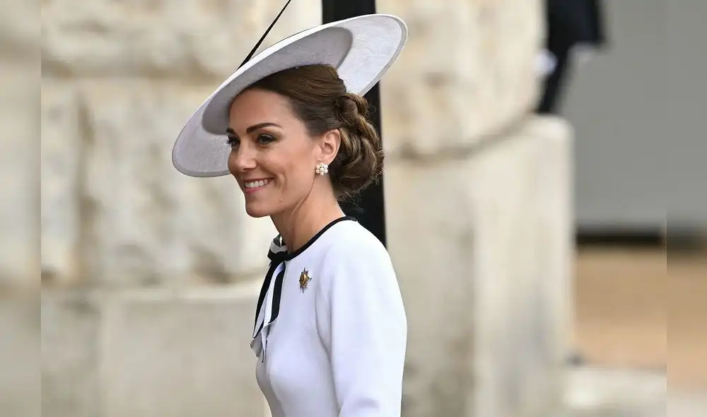 Kate Middleton se presentó al cumpleaños del rey Carlos III entre aplausos. Foto: AFP