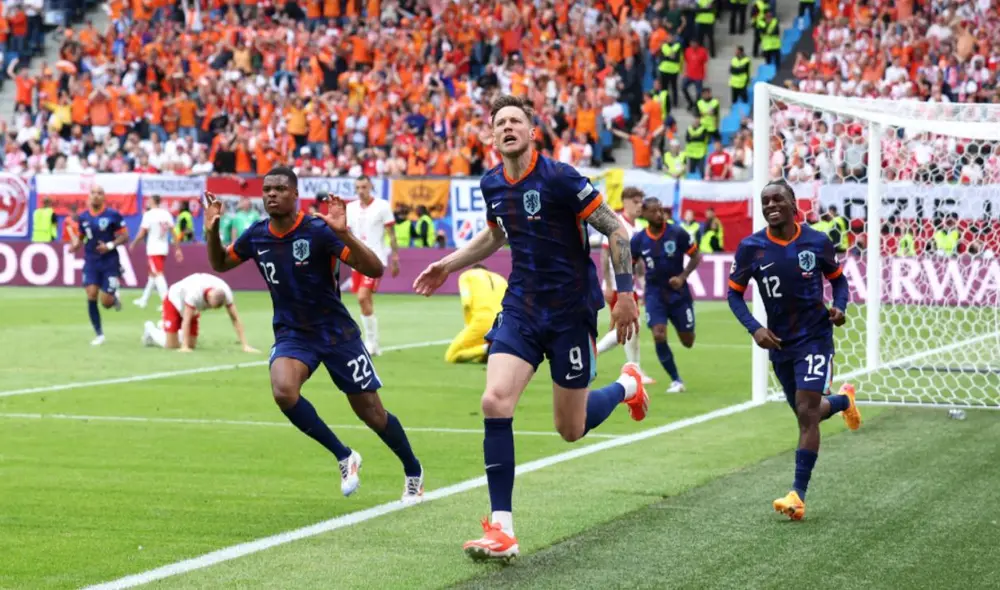 Países Bajos debutó en la Eurocopa 2024 con una victoria ante Polonia. Foto: AFP