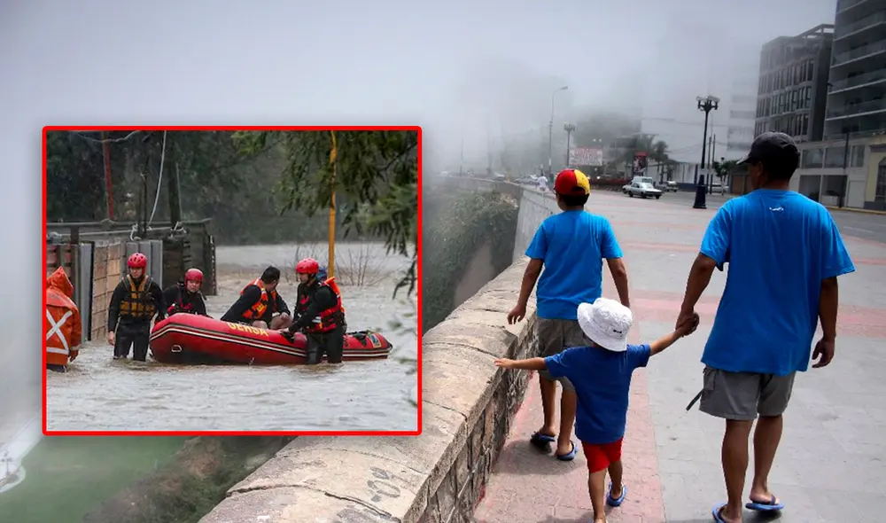Fuertes lluvias en Santiago han generado más de 40.000 damnificados. Foto: composición LR/Andina Fuertes lluvias en Santiago han generado más de 40.000 damnificados. Foto: composición LR/Andina