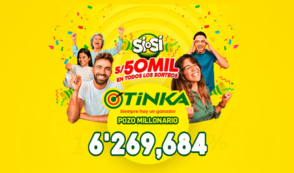 Pozo millonario se sorteará este domingo 16 de junio. Foto: La Tinka Pozo millonario se sorteará este domingo 16 de junio. Foto: La Tinka