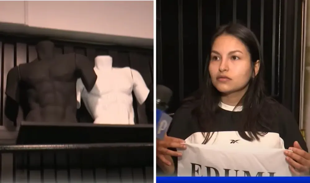 Los delincuentes vaciaron la tienda de la joven emprendedora de ropa para caballeros. Foto: captura Panamericana