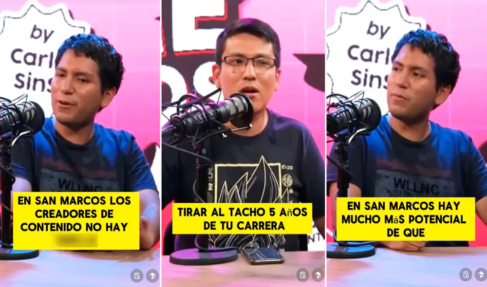 Los comentarios del estudiante generaron una ola de reacciones en redes sociales. Foto: composición LR/TikTok/@chisme.san.marcos