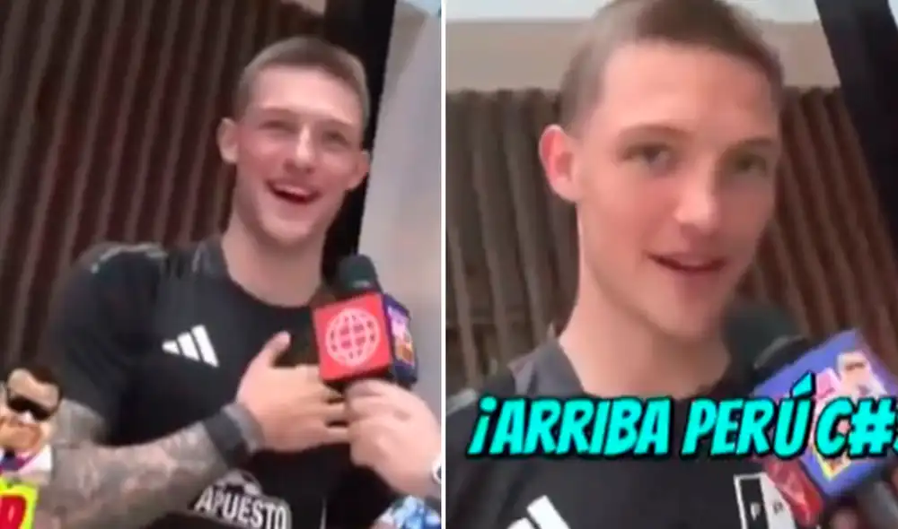 Oliver Sonne juega en la selección peruana desde este 2024. Foto: composición de LR/captura de América TV | Video: América TV