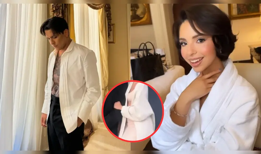 Christian Nodal y Ángela Aguilar publicaron fotografías que sugieren la posibilidad de haber celebrado una boda. Foto: Composición LR/Reporte Indigo/Captura de pantalla