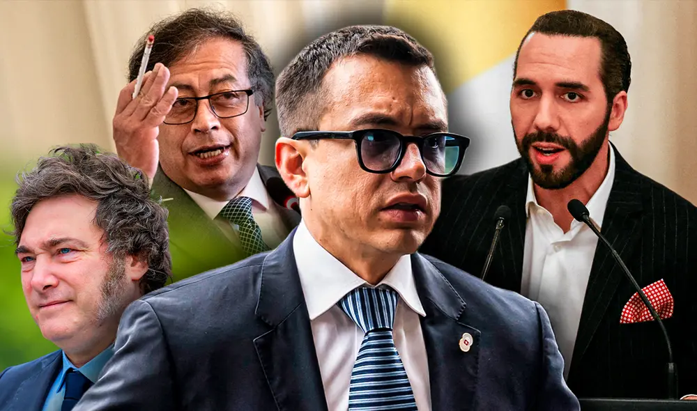 Noboa lo tildó a Petro de ser un "snob izquierdista" e indicó que Milei no ha hecho nada por Argentina. Foto: Composición LR/AFP. Noboa lo tildó a Petro de ser un "snob izquierdista" e indicó que Milei no ha hecho nada por Argentina. Foto: Composición LR/AFP.