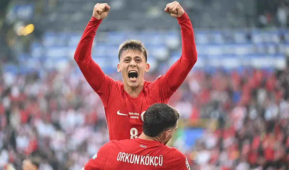 Arda Güler marcó el 2-1 de Turquía ante Georgia en la primera fecha de la Eurocopa 2024. Foto: SportsCenter