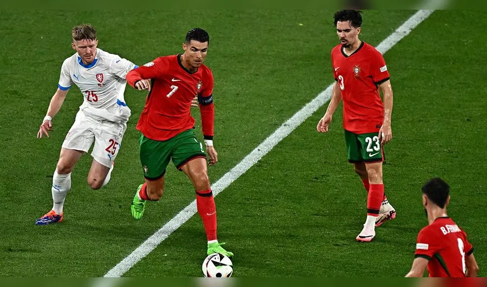 Portugal de Cristiano Ronaldo afronta un complicado partido ante República Checa. Foto: AFP.