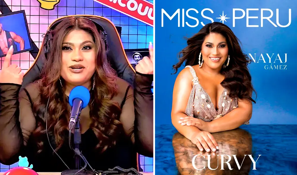 Nayaj Gámez Pumarada fue representante del certamen Miss Curvy en el Miss Perú 2024. Foto: composición LR/YouTube/Carlos Orozco/Instagram/Nayaj Gámez Pumarada