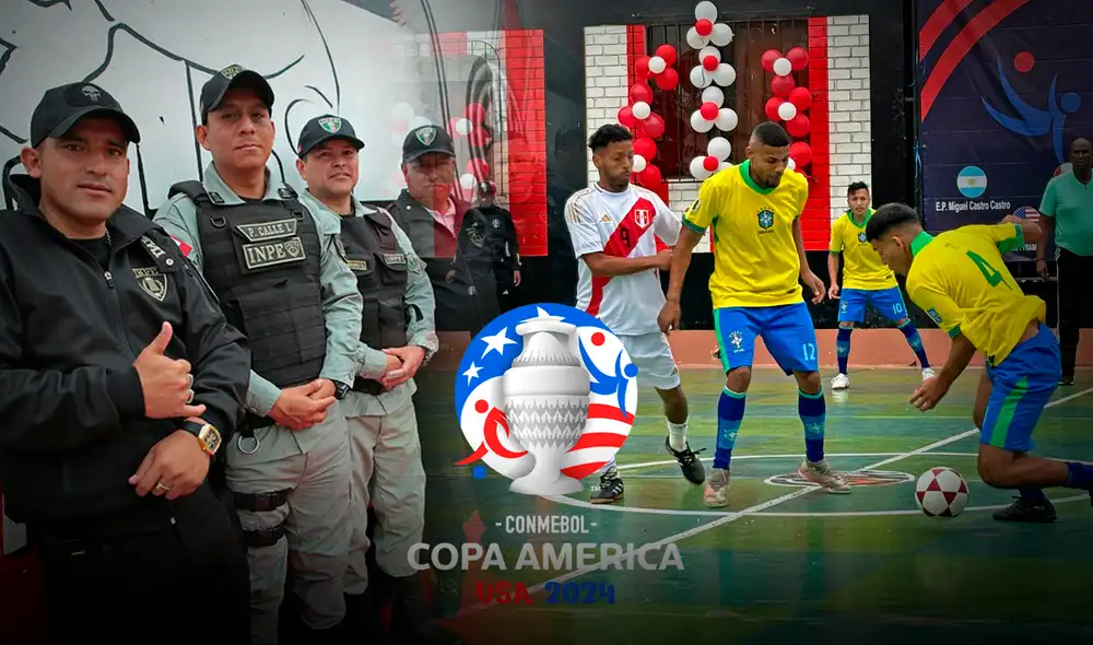 Internos disputan Copa América Penitenciaria 2024 en penal del Callao. Foto: Composición LR/INPE