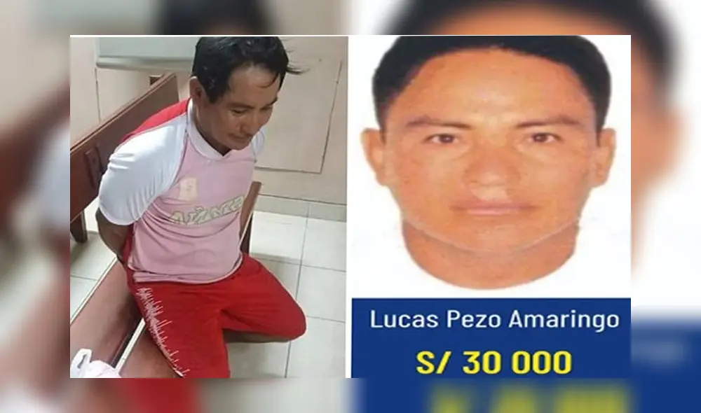 Lucas Pezo Amaringo, el día en que fue detenido. Hoy se halla libre y hace poco secuestró a la madre de su víctima. Foto: Difusión