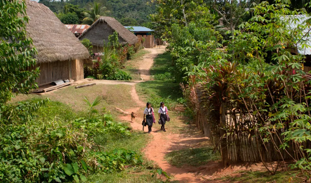 Escolares de la comunidad indígena awajún en la provincia de Condorcanqui, Amazonas. Foto: LR/Renato Pajuelo
