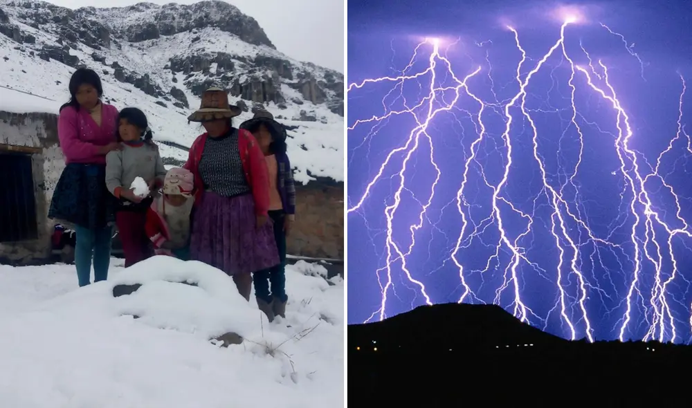Granizo, truenos y fuertes vientos en la sierra peruana. Foto: composición LR/Andina Granizo, truenos y fuertes vientos en la sierra peruana. Foto: composición LR/Andina