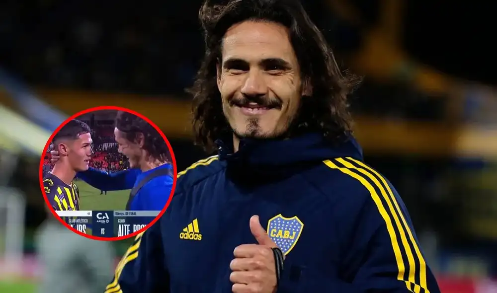 Boca Juniors venció 2 a 1 a Almirante Brown con goles de Merentiel y Cavani. Vera anotó el descuento. Foto: composición LR/TNT Sports/captura